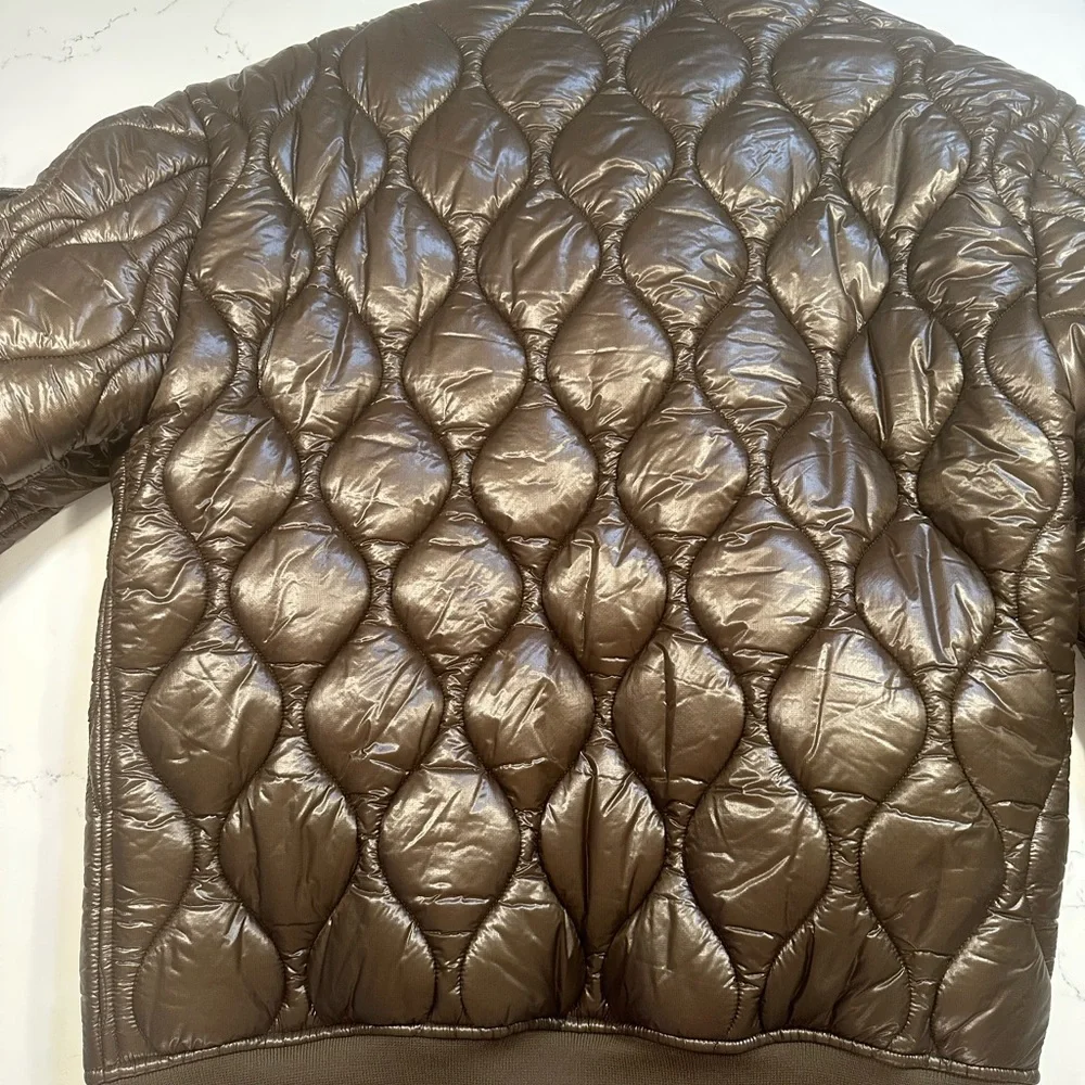 Dion Lee Quilted Ripstop Oversized Flight Jacket Green - Picture 5 of 5